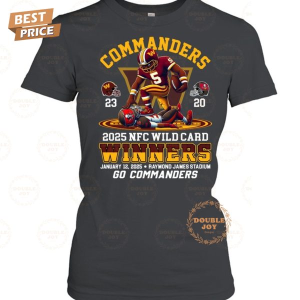 NFL Washington Commanders 2025 NFC Wild Card Winners, Go Commanders T-Shirt