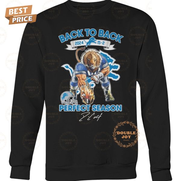 NFL Detroit Lions Back To Back 2024 Perfect Season T-Shirt