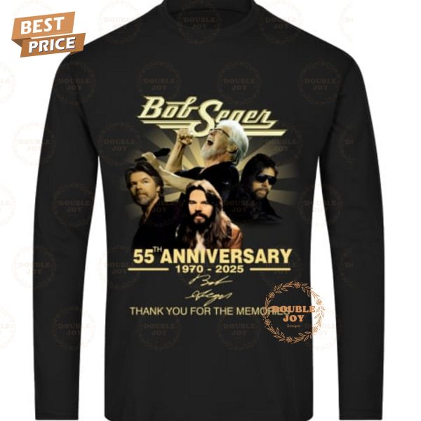 Bob Seger 55th Anniversary 1970-2025 Thank You For The Memories T-Shirt