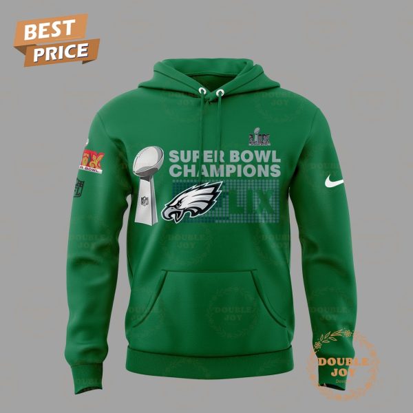 Philadelphia Eagles NFL Super Bowl Champions LIX Champions “2 Times” Limited Edition Hoodie – Green