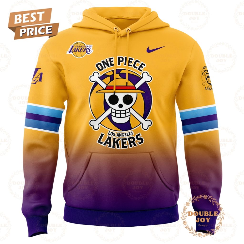 2025 Game Night Collab Los Angeles Lakers NBA x One Piece Yellow And ...