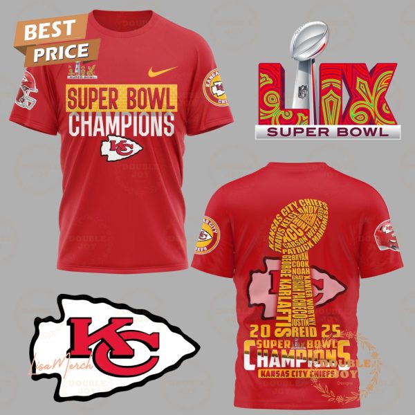 2025 LIX Super Bowl Champions Kansas City Chiefs NFL T-Shirt, Hoodie