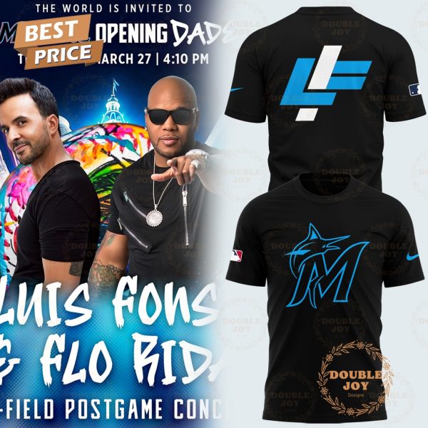 2025 The World Is Invited To Miami Marlins MLB Opening Dade Luis Fonsi and Flo Rida Gift New Edition T-Shirt, Hoodie