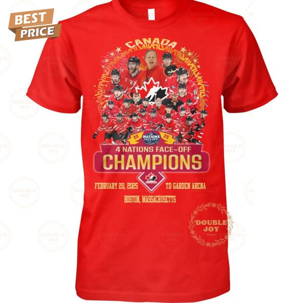 4 Nations Face-Off Champions 2025 Canada Hockey New Edition T-Shirt