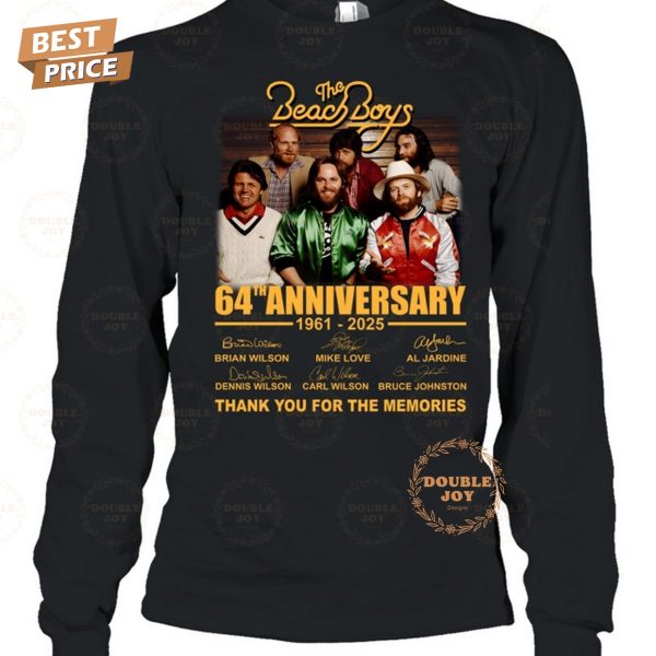 The Beach Boys 64th Anniversary 1961-2025 Thank You For The Memories T-Shirt