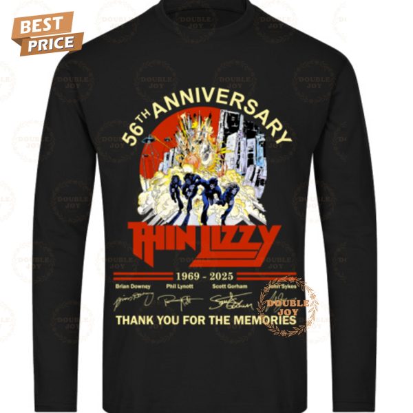 Thin Lizzy 56th Anniversary 1969-2025 Thank You For The Memories T-Shirt