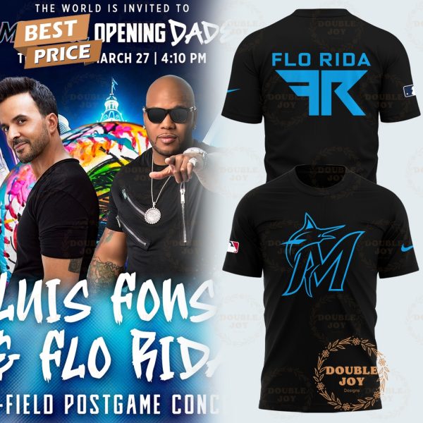 The World Is Invited To Miami Marlins MLB Opening Dade Luis Fonsi and Flo Rida Gift 2025 Limited Edition T-Shirt, Hoodie