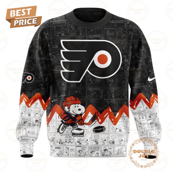 Philadelphia Flyers Peanuts Night 2025 75th Anniversary Hoodie – Black