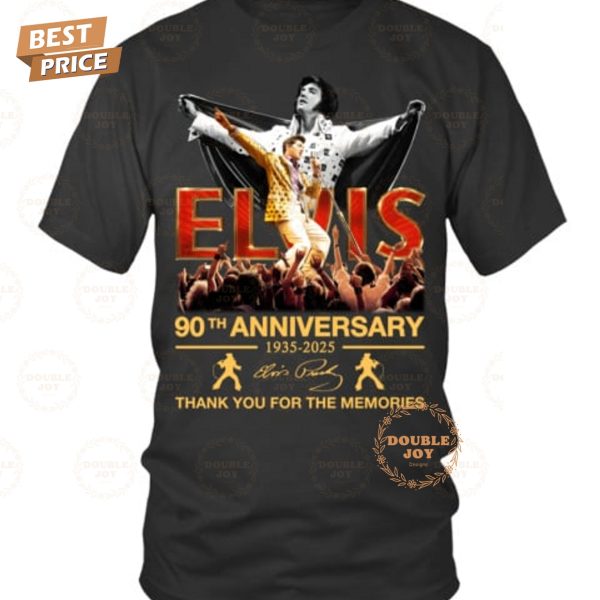 Elvis Presley 90th Anniversary 1935-2025 Thank You For The Memories T-Shirt