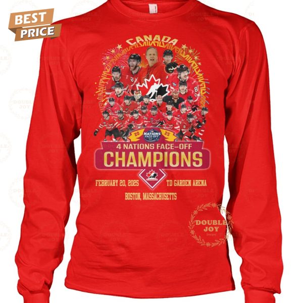 4 Nations Face-Off Champions 2025 Canada Hockey New Edition T-Shirt