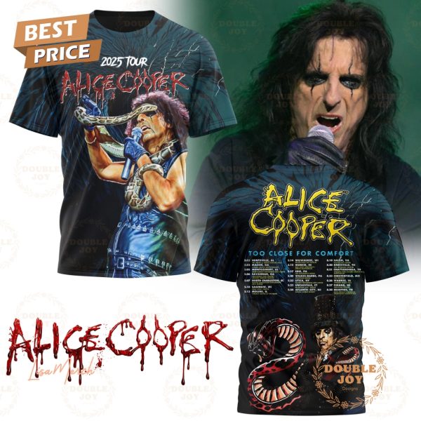 Alice Cooper “Too Close For Comfort” 2025 Limited Edition T-Shirt, Hoodie