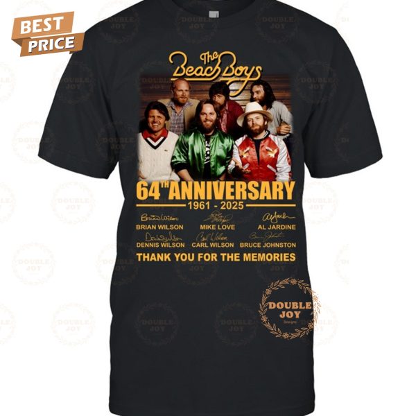 The Beach Boys 64th Anniversary 1961-2025 Thank You For The Memories T-Shirt