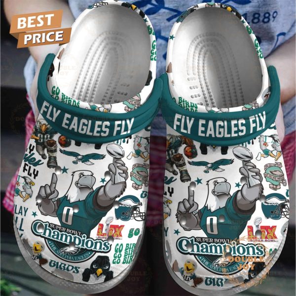 Philadelphia Eagles NFL LIX Super Bowl Champions “Go Birds” Fly Eagles Fly Crocs