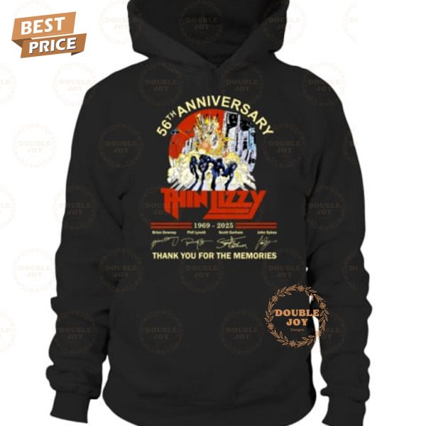 Thin Lizzy 56th Anniversary 1969-2025 Thank You For The Memories T-Shirt