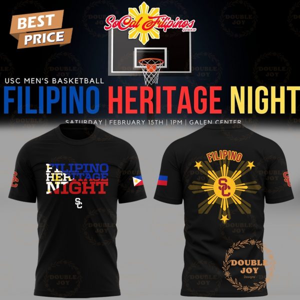 USC Trojans Men’s Basketball NCAA Filipino Heritage Night Black Limited Edition Hoodie