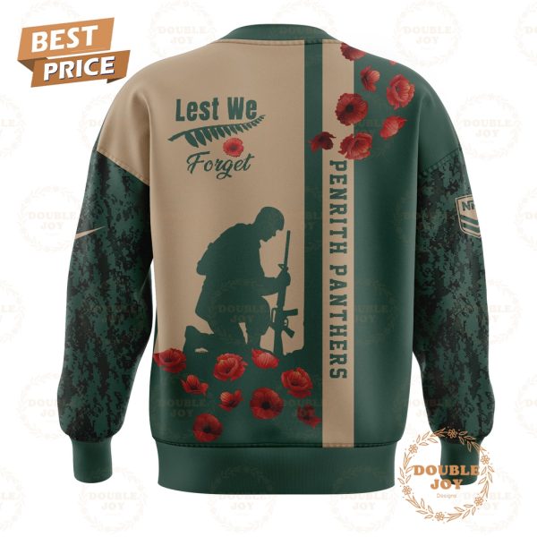 Penrith Panthers We Will Remember Anzac Day Hoodie