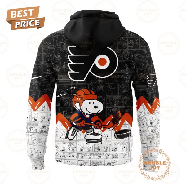 Philadelphia Flyers Peanuts Night 2025 75th Anniversary Hoodie – Black