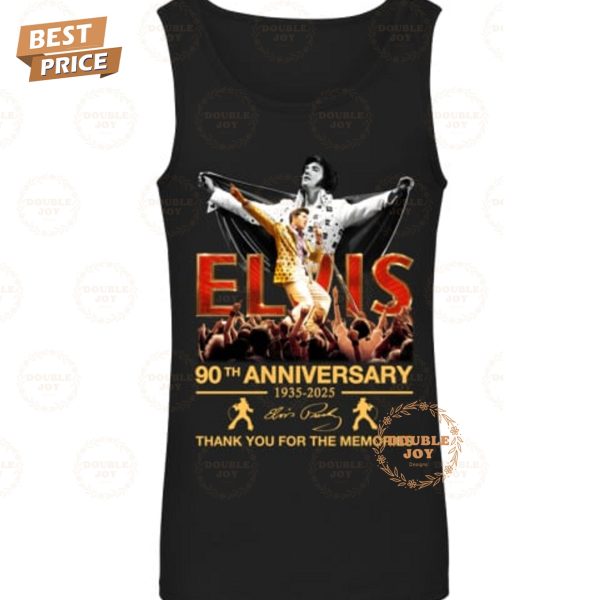 Elvis Presley 90th Anniversary 1935-2025 Thank You For The Memories T-Shirt