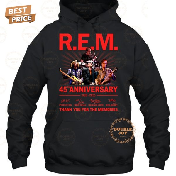 R.E.M 45th Anniversary 1980-2025 Thank You For The Memories T-Shirt