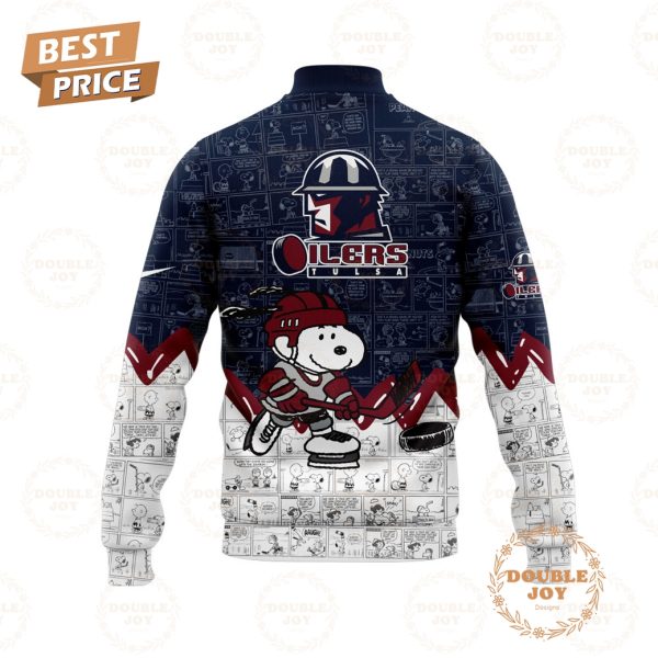 Tulsa Oilers Peanuts Night 75th Anniversary Baseball Jacket