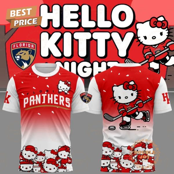 2025 Florida Panthers Hello Kitty Night Limited Edition Hoodie – Red