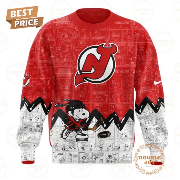 New Jersey Devils NHL Peanuts Night 75th Anniversary Red Limited Edition Hoodie