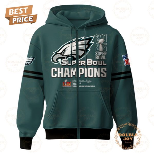 2X Super Bowl Champions LII And LIX Philadelphia Eagles NFL Limited Edition Hoodie – Blue