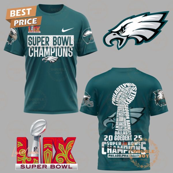 2025 LIX Super Bowl Champions Philadelphia Eagles NFL T-Shirt, Hoodie