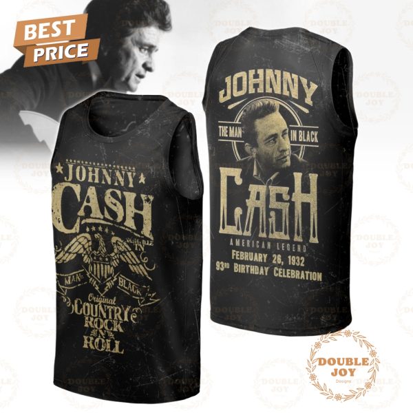 Johnny Cash The Man In Black American Legend 93rd Birthday Celebration 1932-2025 T-Shirt, Hoodie