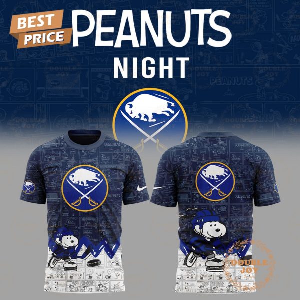 Buffalo Sabres Peanuts Night 75th Anniversary Hoodie – Dark Blue