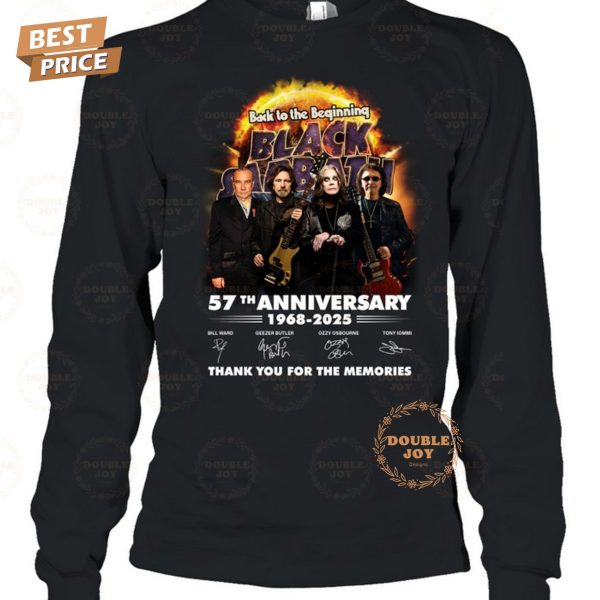 Black Sabbath 57th Anniversary 1968-2025 Thank You For The Memories T-Shirt