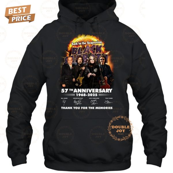 Black Sabbath 57th Anniversary 1968-2025 Thank You For The Memories T-Shirt