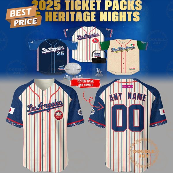 Los Angeles Dodgers MLB Ticket Packs And Heritage Nights 2025 Custom Name Limited Edition Baseball Jersey