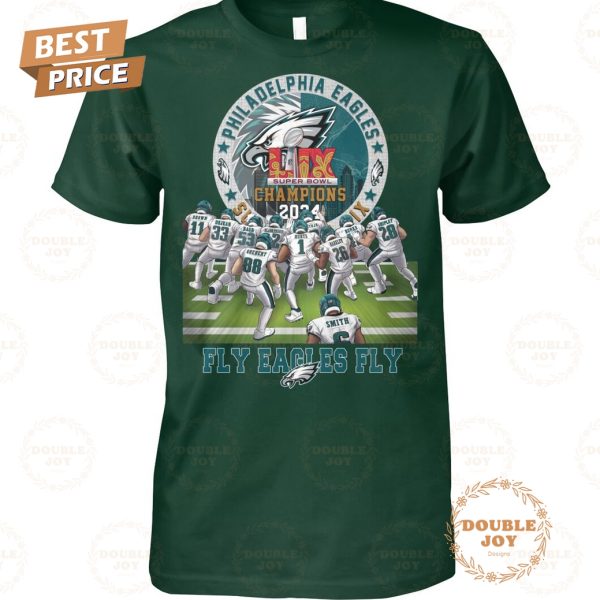 Philadelphia Eagles NFL ‘Fly Eagles Fly’ LIX Super Bowl Champions 2024 Limited Edition T-Shirt