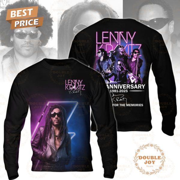 Lenny Kravitz 44th Anniversary 1981-2025 Thank You For The Memories T-Shirt, Hoodie