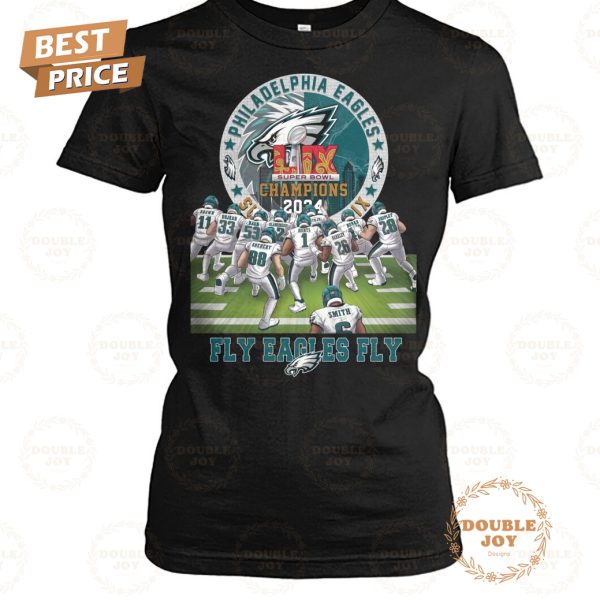 Philadelphia Eagles NFL ‘Fly Eagles Fly’ LIX Super Bowl Champions 2024 Limited Edition T-Shirt