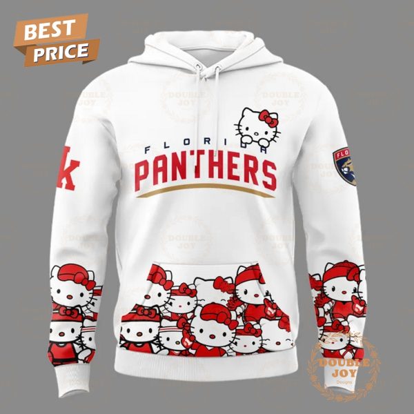 2025 Florida Panthers Hello Kitty Night Limited Edition Hoodie – White