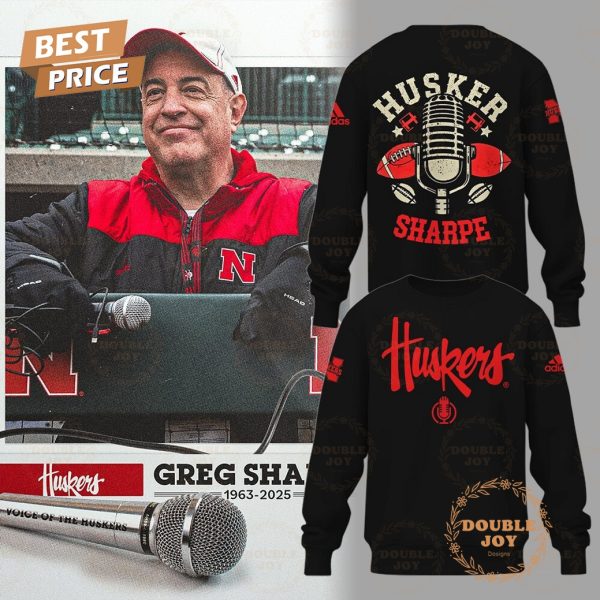 Greg Sharpe 1963-2025 “Voice of the Huskers” Limited Edition Hoodie