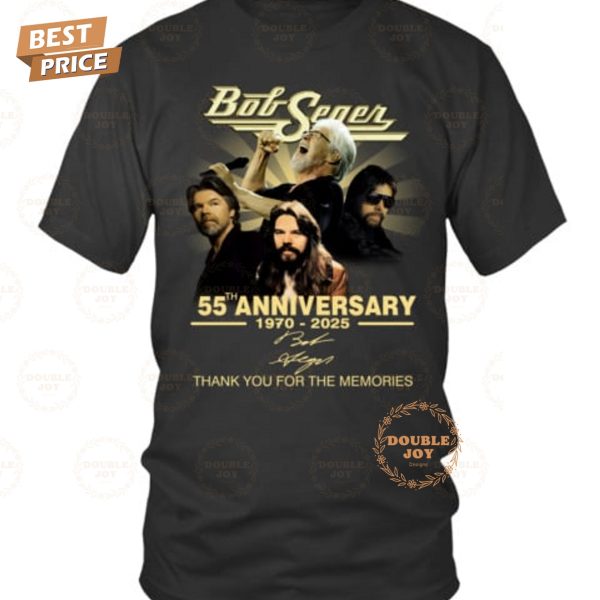 Bob Seger 55th Anniversary 1970-2025 Thank You For The Memories T-Shirt