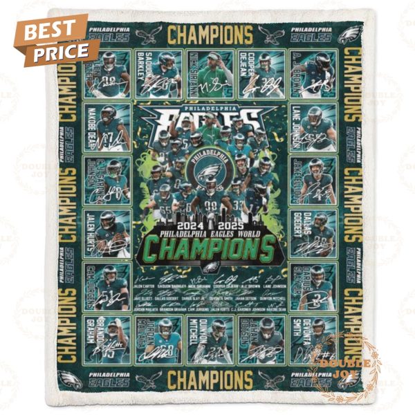 2024-2025 Philadelphia Eagles World Champions Limited Edition Fleece Blanket