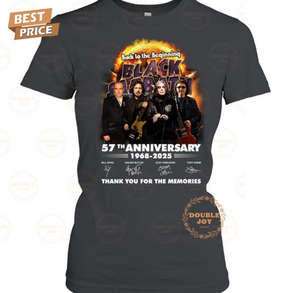 Black Sabbath 57th Anniversary 1968-2025 Thank You For The Memories T-Shirt