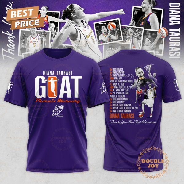 Diana Taurasi Goat x Phoenix Mercury WNBA 2025 Thank You For The Memories Limited Edition T-Shirt, Hoodie