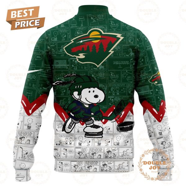 Minnesota Wild Peanuts Night 2025 75th Anniversary Baseball Jacket – Green