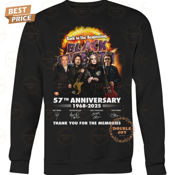 Back To The Beginning Black Sabbath 57th Anniversary 1968-2025 Thank You For The Memories T-Shirt