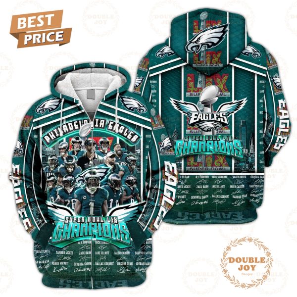 Philadelphia Eagles Limited Edition Super Bowl LIX Champions Hoodie