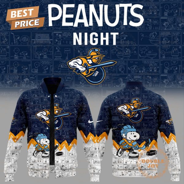 Atlanta Gladiators Peanuts Night 75th Anniversary Baseball Jacket