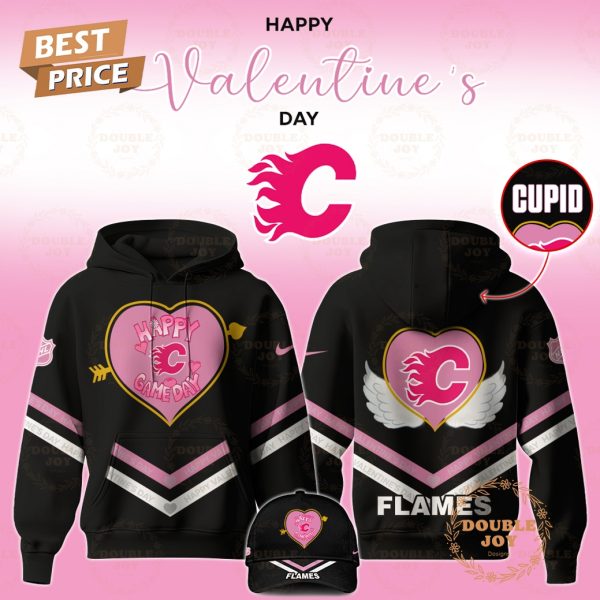 Calgary Flames NHL 2025 Happy Valentine’s Day Hoodie