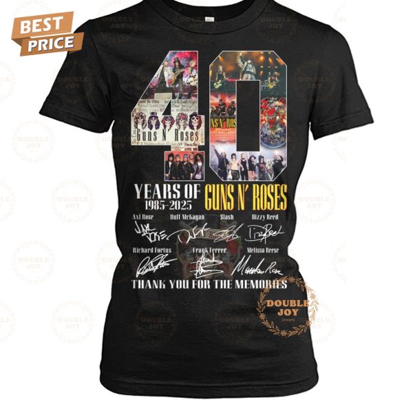 40 Years Of 1985-2025 Guns N’ Roses Thank You For The Memories T-Shirt