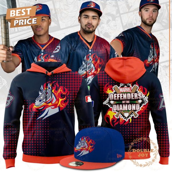 Binghamton Rumble Ponies Marvel Defenders Of The Diamond 2025 Limited Edition Hoodie