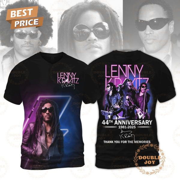 Lenny Kravitz 44th Anniversary 1981-2025 Thank You For The Memories T-Shirt, Hoodie